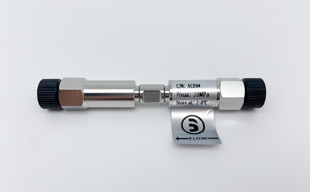 Monodisperse polystyrene-divinylbenzene microspheres made base matrix, better resistance towards high pressure, higher flow rate.;;Hydrophilizing treatment on surface, minimized non-specific adsorption, ensuring accuracy in testing results.;
Designed for high pressure column, suitable for HPLC operation.;;Alkali-resistant protein A ligand enables selective binding with IgG and Fc fusion protein, ensuring accuracy in testing results.;
Operation at 2mL/min normal flow rate and 4mL/min maximum flow rate, significant improvements in analysis efficiency.